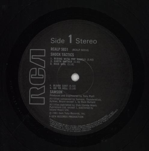 Samson Shock Tactics - Original - EX vinyl LP album (LP record) UK SAMLPSH790046