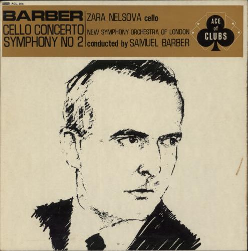 Samuel Barber Cello Concerto / Symphony No 2 vinyl LP album (LP record) UK B15LPCE879613
