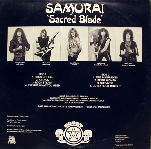 Samurai Sacred Blade vinyl LP album (LP record) UK UFMLPSA557428