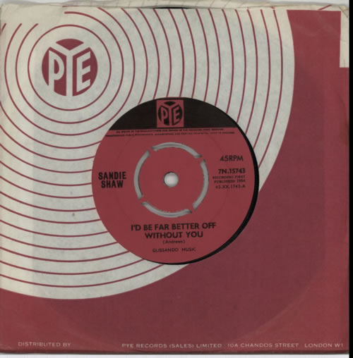 Sandie Shaw I'd Be Far Better Off Without You - 4pr 7" vinyl single (7 inch record / 45) UK SDI07ID606922