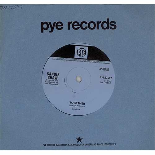 Sandie Shaw Together - Solid 7" vinyl single (7 inch record / 45) UK SDI07TO408510