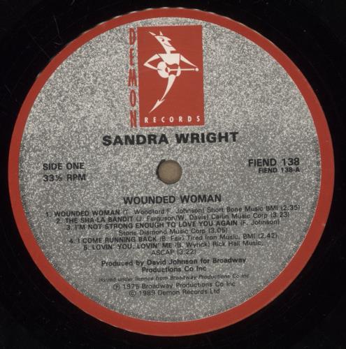 Sandra Wright Wounded Woman vinyl LP album (LP record) UK -BQLPWO888427