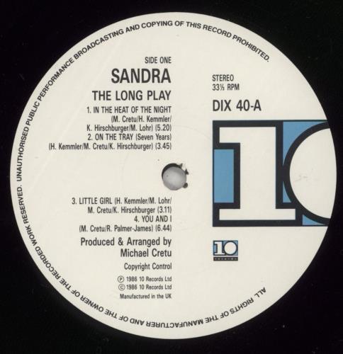 Sandra The Long Play vinyl LP album (LP record) UK SANLPTH81342