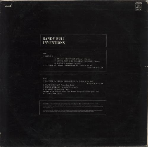 Sandy Bull Inventions vinyl LP album (LP record) UK YULLPIN856001