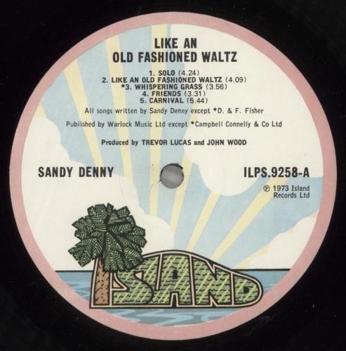 Sandy Denny Like An Old Fashioned Waltz - 1st - VG vinyl LP album (LP record) UK SNYLPLI589848