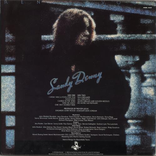 Sandy Denny Rendezvous vinyl LP album (LP record) UK SNYLPRE422463