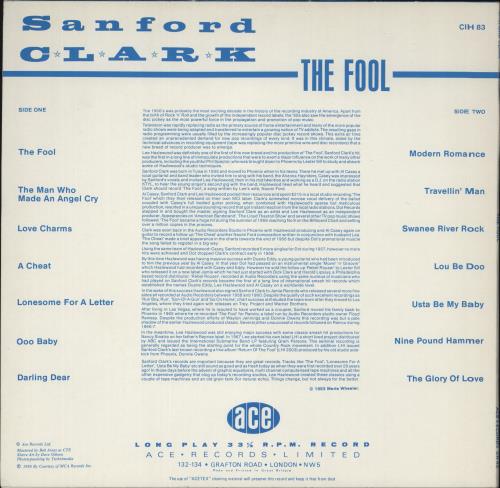 Sanford Clark The Fool vinyl LP album (LP record) UK UDZLPTH548246