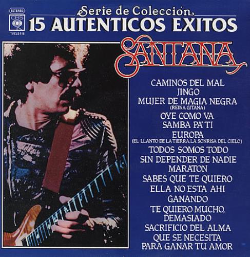 Santana 15 Autenticos Exitos vinyl LP album (LP record) Mexican SNTLPAU59163