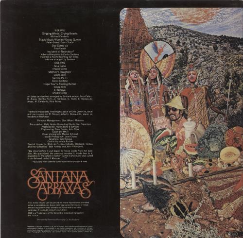 Santana Abraxas - graduated orange label vinyl LP album (LP record) UK SNTLPAB766098