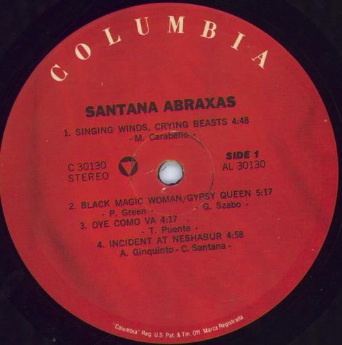 Santana Abraxas - red label vinyl LP album (LP record) US SNTLPAB812888