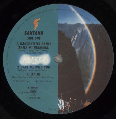 Santana Amigos - EX vinyl LP album (LP record) UK SNTLPAM785555