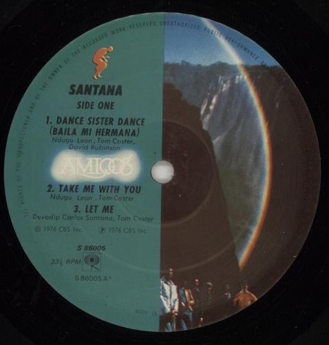Santana Amigos vinyl LP album (LP record) UK SNTLPAM865448