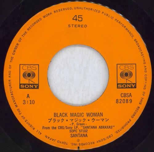 Santana Black Magic Woman 7" vinyl single (7 inch record / 45) Japanese SNT07BL71355