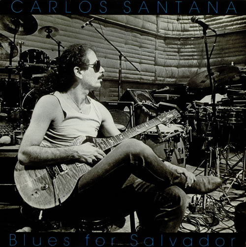 Santana Blues For Salvador - Gold Promo Stamped vinyl LP album (LP record) US SNTLPBL541249