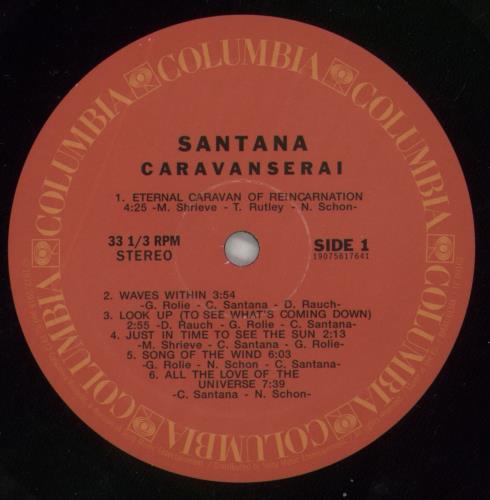 Santana Caravanserai vinyl LP album (LP record) UK SNTLPCA861017