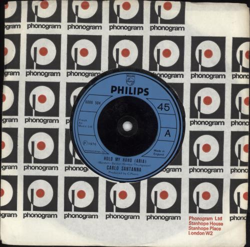 Santana Hold My Hand (Aria) 7" vinyl single (7 inch record / 45) UK SNT07HO689793