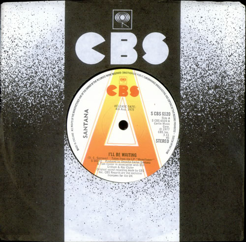Santana I'll Be Waiting 7" vinyl single (7 inch record / 45) UK SNT07IL502662