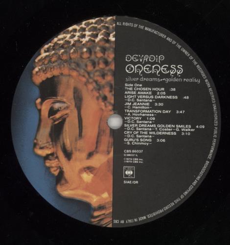 Santana Oneness vinyl LP album (LP record) UK SNTLPON314021