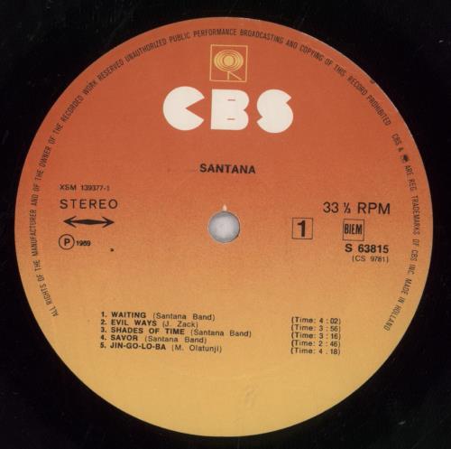 Santana Santana vinyl LP album (LP record) Dutch SNTLPSA527414