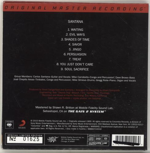 Santana Santana super audio CD SACD US SNTSASA693297