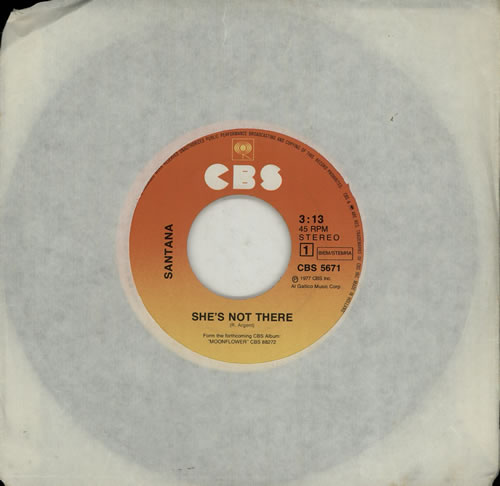 Santana She's Not There 7" vinyl single (7 inch record / 45) Dutch SNT07SH575483