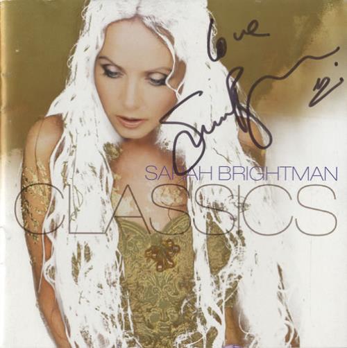 Sarah Brightman Classics - Autographed CD album (CDLP) US SAHCDCL445671
