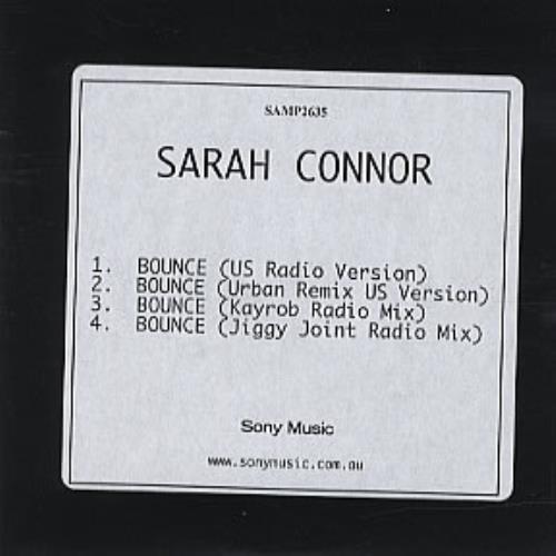 Sarah Connor Bounce CD-R acetate Australian ARHCRBO310383
