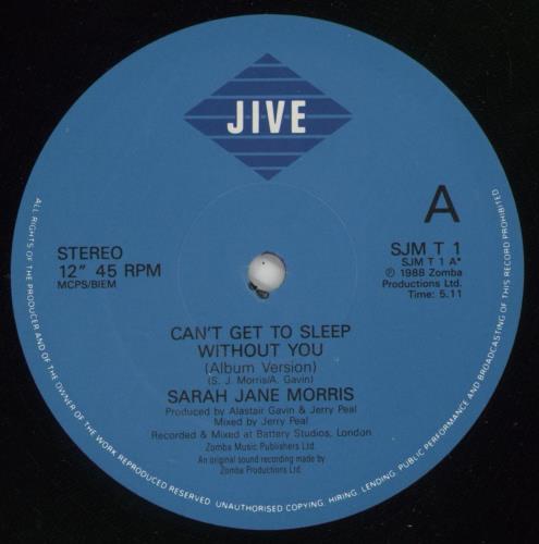 Sarah Jane Morris Can't Get To Sleep Without You 12" vinyl single (12 inch record / Maxi-single) UK SM412CA866088