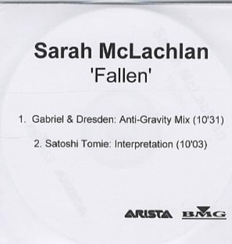 Sarah McLachlan Fallen - 2 Track CD-R acetate UK MCLCRFA312013