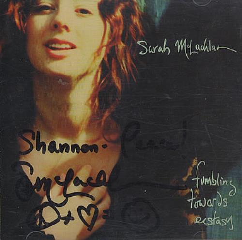 Sarah McLachlan Fumbling Towards Ecstacy - Autographed CD album (CDLP) US MCLCDFU378088