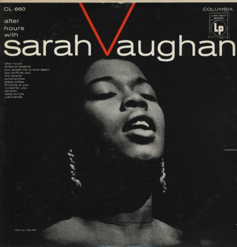 Sarah Vaughan After Hours With Sarah Vaughan vinyl LP album (LP record) US VAALPAF361111