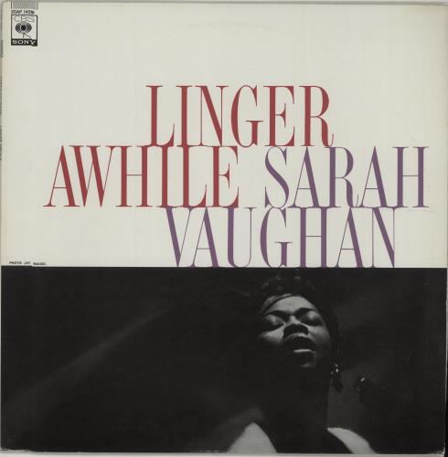 Sarah Vaughan Linger Awhile vinyl LP album (LP record) Japanese VAALPLI677045