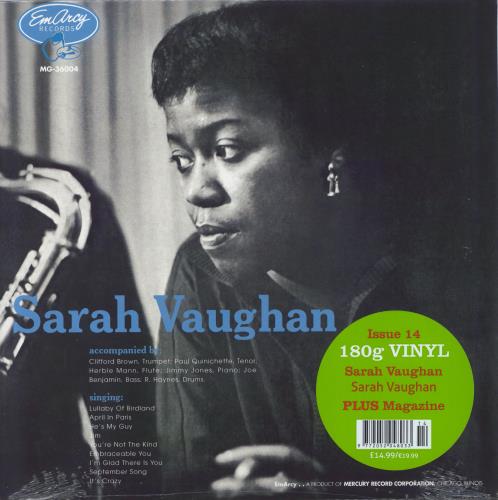 Sarah Vaughan Sarah Vaughan - 180gm Vinyl - Sealed + Booklet vinyl LP album (LP record) UK VAALPSA794226