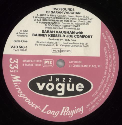 Sarah Vaughan Two Sounds Of Sarah Vaughan 2-LP vinyl record set (Double LP Album) UK VAA2LTW493649