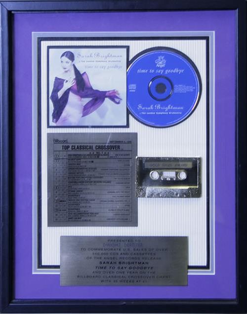 Sarah Brightman Time To Say Goodbye award disc US SAHAWTI312134