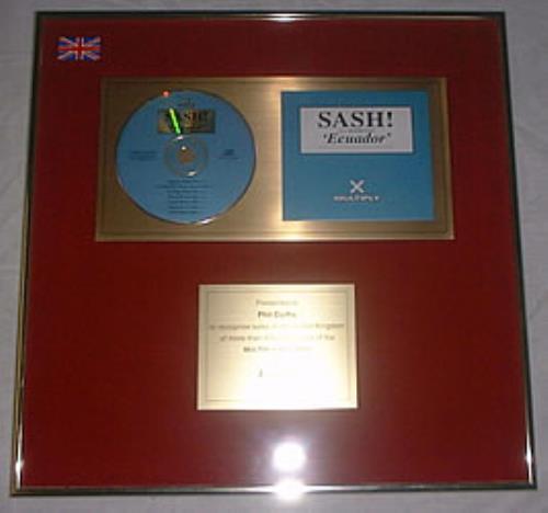 Sash! Ecuador award disc UK SS!AWEC204327