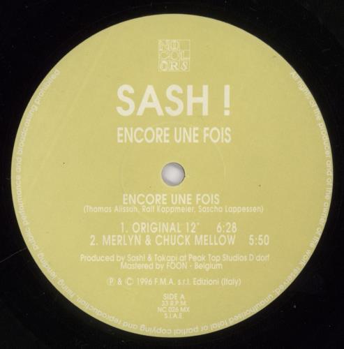 Sash! Encore Une Fois 12" vinyl single (12 inch record / Maxi-single) Italian SS!12EN893187