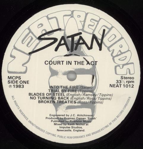 Satan Court In The Act vinyl LP album (LP record) Dutch UFTLPCO869711
