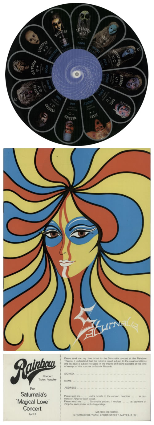 Saturnalia Magical Love + Booklet & Ticket picture disc LP (vinyl picture disc album) UK ST9PDMA564069