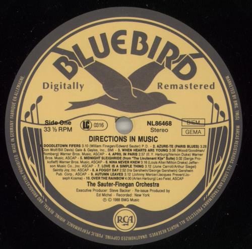 Sauter-Finegan Orchestra Directions In Music vinyl LP album (LP record) German 652LPDI880005