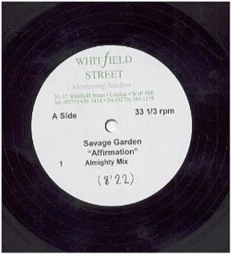 Savage Garden Affirmation 12" vinyl single (12 inch record / Maxi-single) UK SGD12AF177327