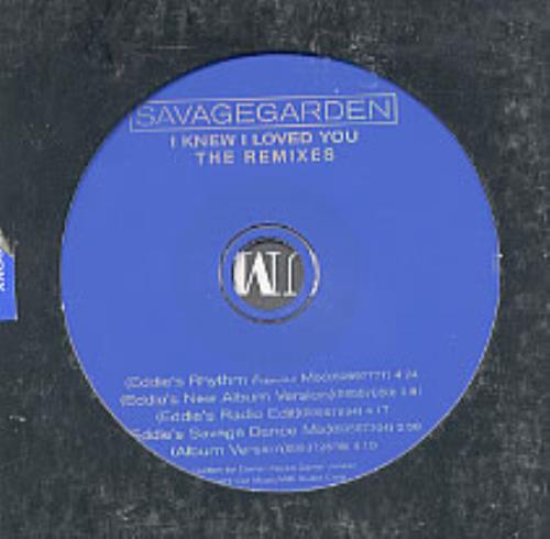Savage Garden I Knew I Loved You - The Remixes CD single (CD5 / 5") Brazilian SGDC5IK196087