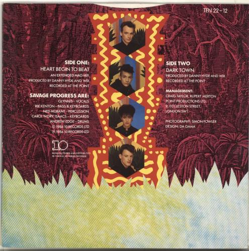 Savage Progress Heart Begin To Beat 12" vinyl single (12 inch record / Maxi-single) UK 3SP12HE703854