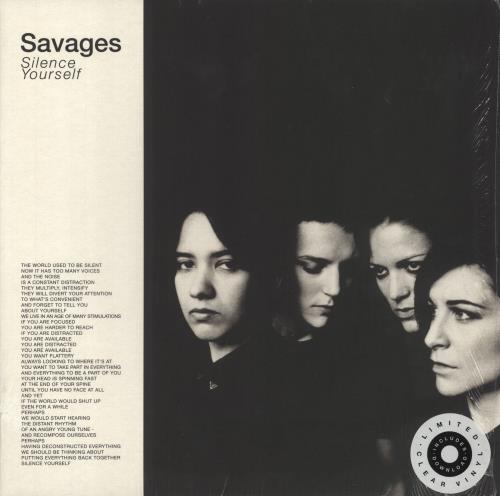 Savages Silence Yourself - Clear Vinyl - Shrink vinyl LP album (LP record) UK XD2LPSI815206