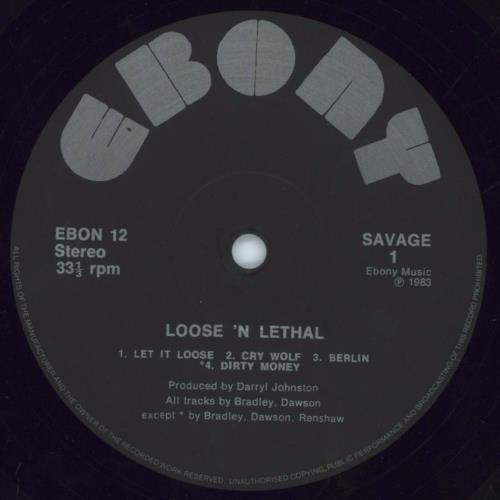 Savage Loose 'N Lethal vinyl LP album (LP record) UK VG-LPLO778760
