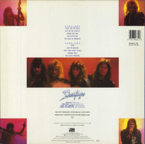 Savatage Fight For The Rock vinyl LP album (LP record) German SVTLPFI591115