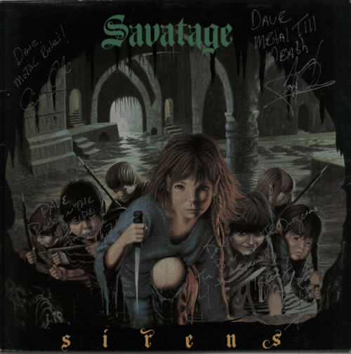 Savatage Sirens - Fully Autographed Sleeve memorabilia UK SVTMMSI600184