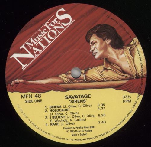 Savatage Sirens vinyl LP album (LP record) UK SVTLPSI557354