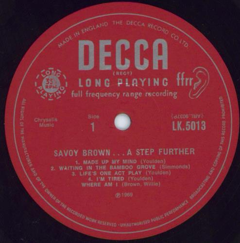 Savoy Brown A Step Further - EX vinyl LP album (LP record) UK SVBLPAS590036