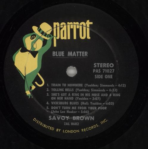 Savoy Brown Blue Matter - EX vinyl LP album (LP record) US SVBLPBL87012